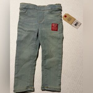 Levi’s Flex Pull-On Jeggings Light Wash Toddler Girls  Denim NWT Size 18 m